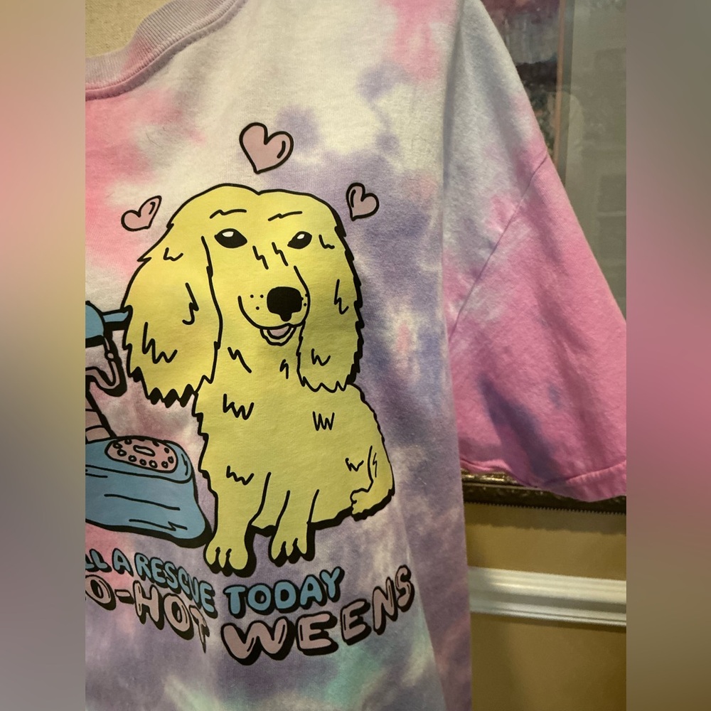 Bean Goods Dachshund Tie-Dyed Tee perfect for Easter and Spring/Summer size XL - Picture 4 of 11